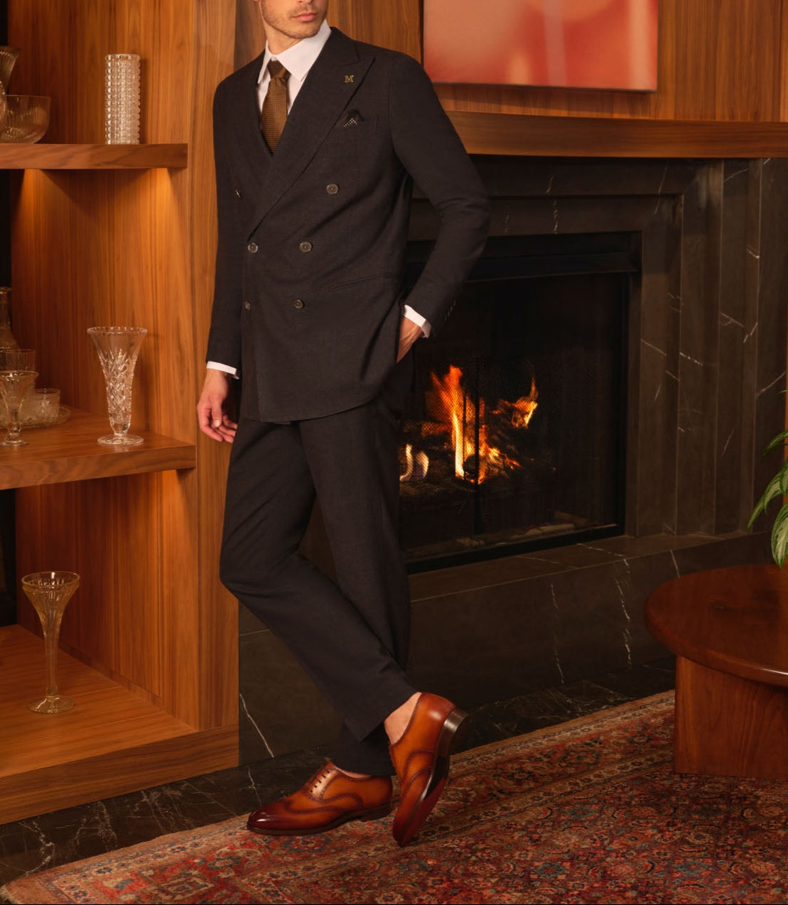 REGAL richelieus en cuir pour hommes