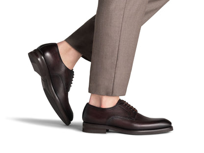 MELICH derbies en cuir marron vieilli