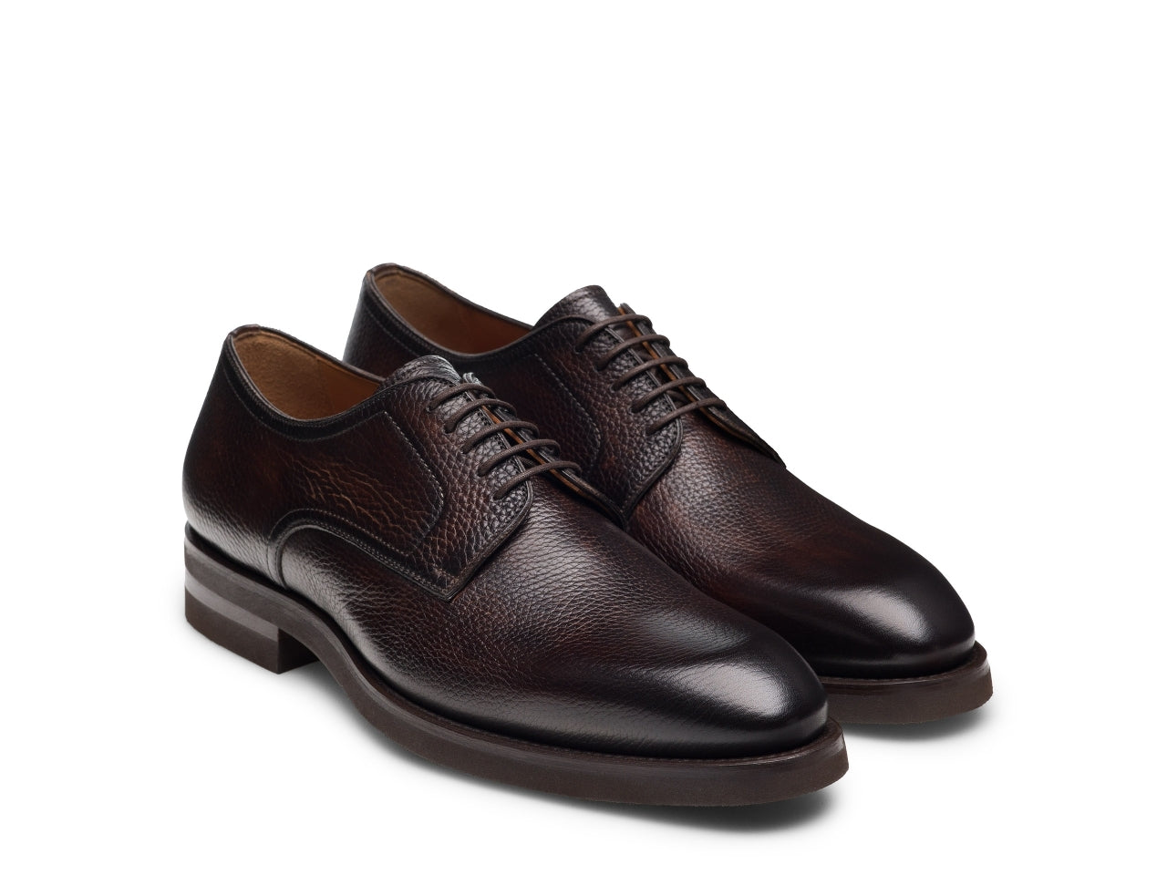 MELICH derbies en cuir marron vieilli