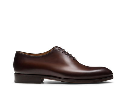 FLEUR richelieu en cuir tabac à bout golf