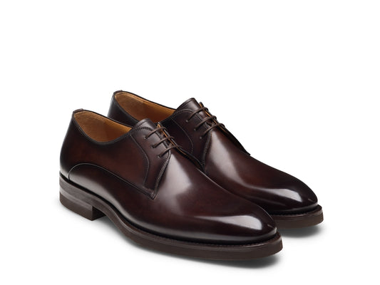 OMERO derby en cuir marron pour hommes
