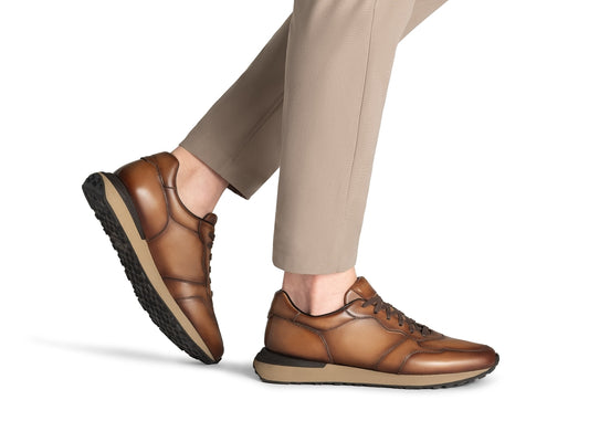 Syros sneaker de course en cuir luxueux