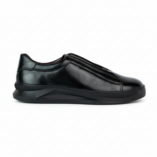 Skiller Sneakers Homme Cuir Noir