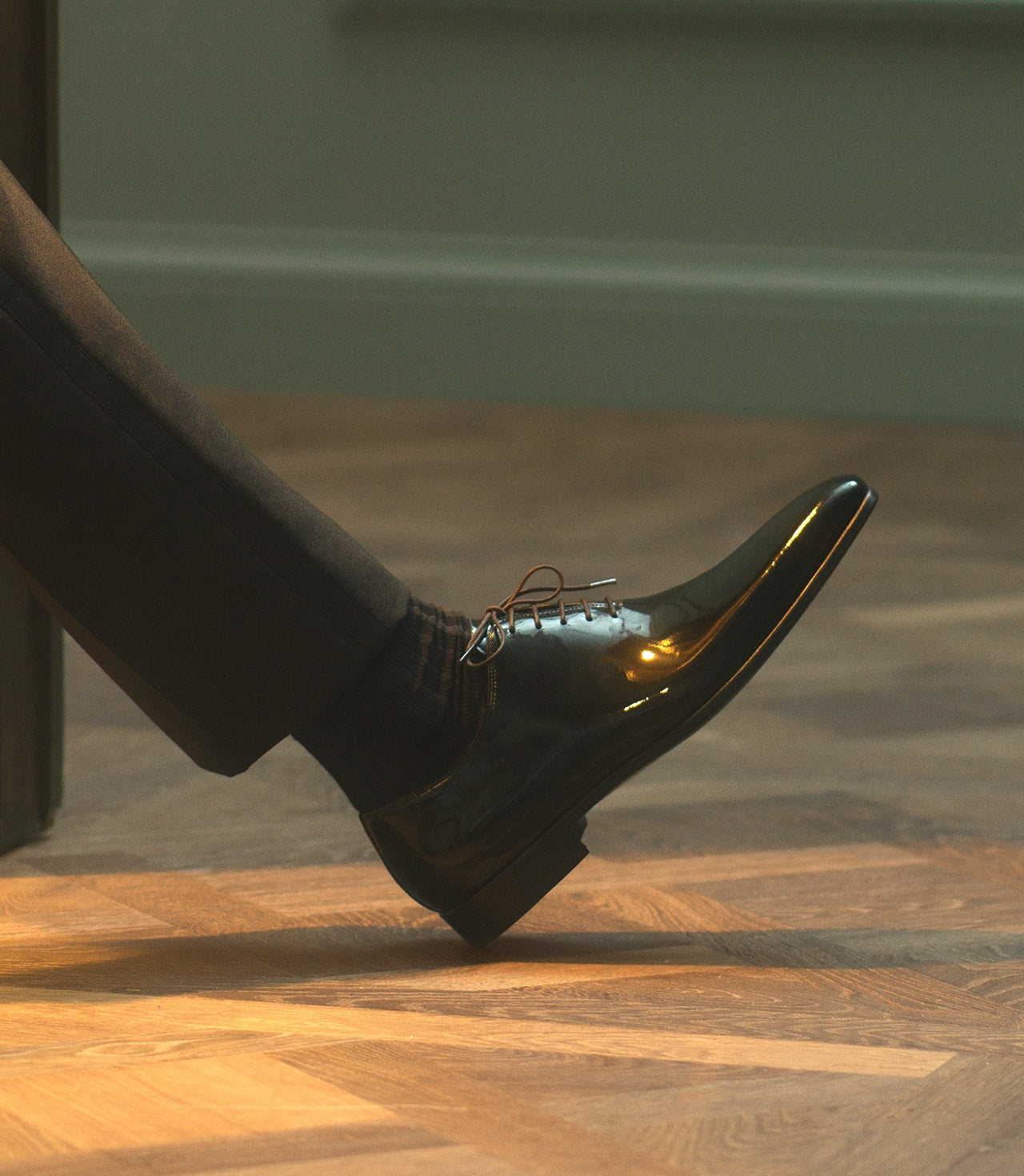 CRUZ richelieus en cuir verni noir