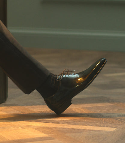 CRUZ richelieus en cuir verni noir