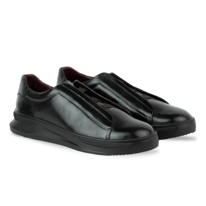 Skiller Sneakers Homme Cuir Noir