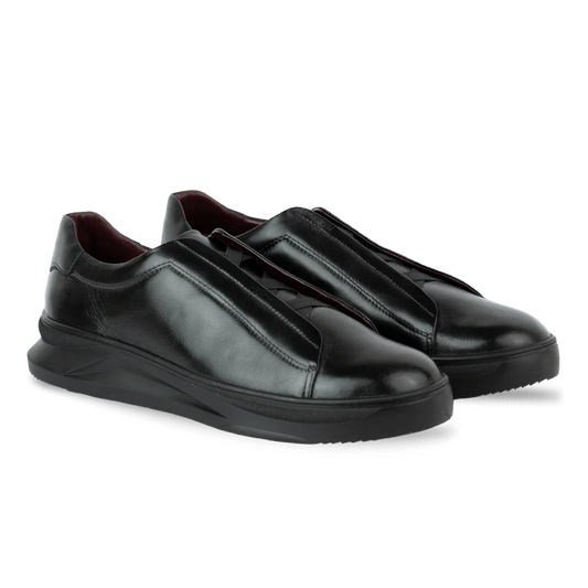 Skiller Sneakers Homme Cuir Noir