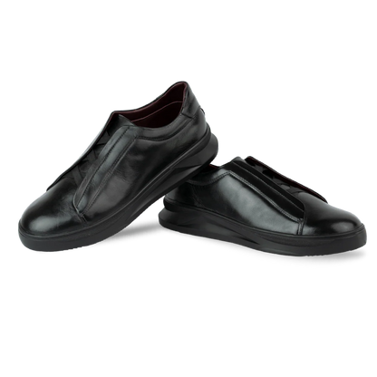 Skiller Sneakers Homme Cuir Noir